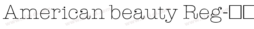 American beauty Reg字体转换